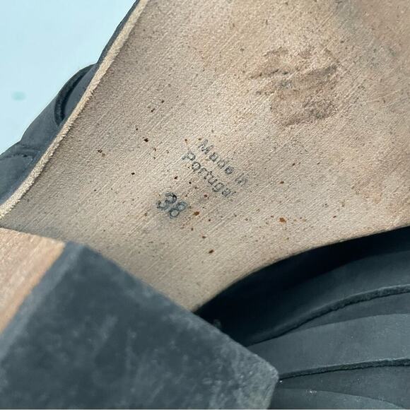 Free People hybrid strappy distressed booties dark grey size 38/8us - Picture 12 of 13